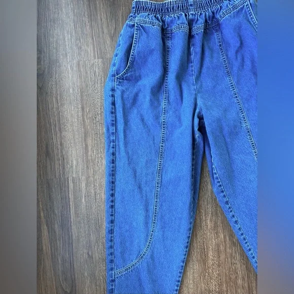 VINTAGE BRISTOL BLUES Elastic Waist Denim Jeans Western Retro | Size 10 (vtg 14) - Picture 6 of 11